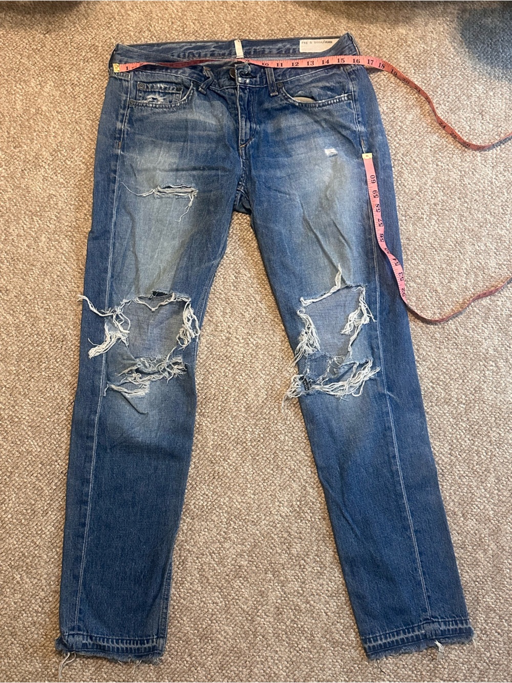 Rag & Bone Distressed Blue Women’s Jeans
